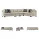 Bovarian Stone 4 Piece Sectional with LAF Loveseat