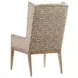 Cypress Point Milton Beige and Tan Upholstered Host Chair with Nailhead Trim