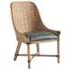 Los Altos Keeling Blue Leather Upholstered Side Chair