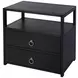 Lark Black 28" Rectangular 2 Drawer Nightstand