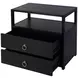 Lark Black 28" Rectangular 2 Drawer Nightstand