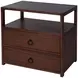 Lark Medium Brown 28" Rectangular 2 Drawer Nightstand