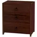 Lark Medium Brown 25" 3 Drawer Nightstand