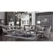 Versailles Brown 76" Loveseat with Pillow and Nailhead Trim