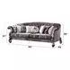 Versailles Brown 99" Sofa with Nailhead Trim