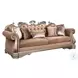 Northville Velvet and Antique Silver 97" Sofa with 5 Pillows