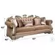 Northville Velvet and Antique Silver 97" Sofa with 5 Pillows