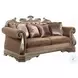 Northville Velvet and Antique Silver 78" Loveseat with 4 Pillows