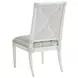 Ocean Breeze Regatta Blue and White Upholstered Side Chair