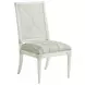 Ocean Breeze Regatta Blue and White Upholstered Side Chair