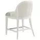 Ocean Breeze Lantana Blue and White Upholstered Counter Height Stool