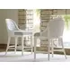 Ocean Breeze Lantana Blue and White Upholstered Counter Height Stool