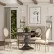Evie Pastel Blue 48" Round Single Pedestal Dining Table