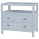 Nora Light Blue 2 Drawer Wide Open Nightstand