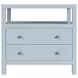 Nora Light Blue 2 Drawer Wide Open Nightstand