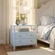 Nora Light Blue 2 Drawer Wide Open Nightstand