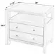 Nora Light Blue 2 Drawer Wide Open Nightstand