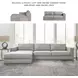 Amiata Glacier Leather 2 Piece Sectional with LAF Chaise