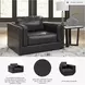 Amiata Onyx Leather Chair And A Half