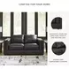 Amiata Onyx Leather 70" Loveseat