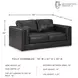 Amiata Onyx Leather 70" Loveseat