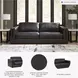 Amiata Onyx Leather 96" Sofa