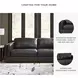 Amiata Onyx Leather 96" Sofa