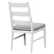 Nash Outdoor Dining Gray Upholstered Outdoor Ladder Back Side Chair Set of 2