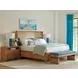 Palm Desert Rosemead Blue Leather Upholstered 59" Bed Bench