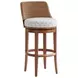 Palm Desert Kipton White and Blue Upholstered Bar Stool