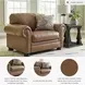 Carianna Caramel Leather Chair And A Half
