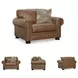 Carianna Caramel Leather Chair And A Half