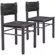 Iska Black Outdoor Dining Chair Set Of 2