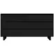 Halmstad Black 62" Panel 6 Drawer Dresser