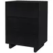 Halmstad Black 22" Panel 3 Drawer Narrow Nightstand