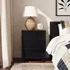 Halmstad Black 22" Panel 3 Drawer Narrow Nightstand
