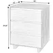 Halmstad Black 22" Panel 3 Drawer Narrow Nightstand