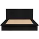 Halmstad Black Queen Platform Bed