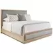 Sunset Key Grayson Sand Drift and Blue California King Upholstered Panel Bed
