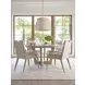 Sunset Key Aiden Channeled Beige Upholstered Arm Chair