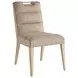 Sunset Key Aiden Channeled Tan Upholstered Side Chair