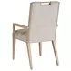 Sunset Key Aiden Channeled Beige Upholstered Arm Chair