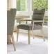 Sunset Key Aiden Channeled Gray Upholstered Arm Chair