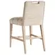 Sunset Key Greer Channeled Beige Upholstered Counter Height Stool