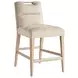 Sunset Key Greer Channeled Beige Upholstered Counter Height Stool