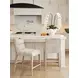 Sunset Key Greer Channeled Beige Upholstered Counter Height Stool