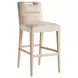 Sunset Key Greer Channeled Beige Upholstered Bar Stool