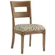 Key Biscayne Delano Brown and White Upholstered Side Chair