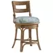Key Biscayne Bay Harbour Green Upholstered Counter Height Stool