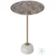 Zion Beige Gold and White Side Table